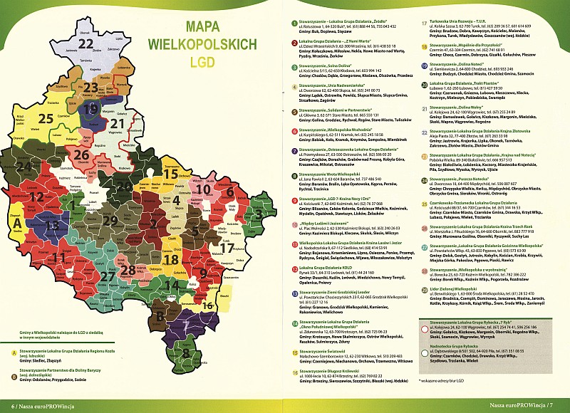 Mapa Wielkopolskich LGD - plik PDF do pobrania Mapa Wielkopolskich LGD - plik PDF do pobrania